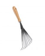 Hand rake - 9 teeth - Galvanized steel - Ash wood handle