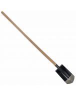 Kabelschop - 16 cm - Blank gepolijst - Met opstapje - Essenhouten steel - 130 cm