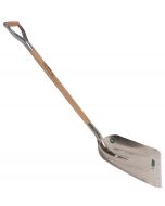 Schop - Karlstad - Aluminium - Met slijtstrip - Houten steel - 85 cm