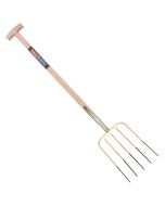 Mestvork - 5 tanden - Essenhouten steel - 85 centimeter