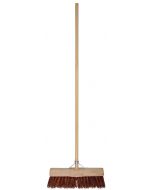 Gemeentebezem - Halfrond - Natuurvezel - 45 cm - Houten steel - 160 cm