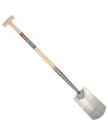 Spade - Met hals en lip - Blank gepolijst - Essenhouten steel - 76 cm