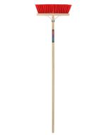 Bezem - Nylon - 35 centimeter - Houten steel - 140 centimeter