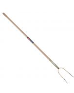 Hooivork - 2 tanden - Met veerbus - Essenhouten steel - 135 cm