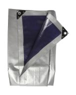 Tarpaulin 210gr/m2 - 4 x 5 m, gray/blue