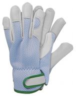 Werkhandschoenen - Geitenleer - Blauw - Maat L - Elastisch