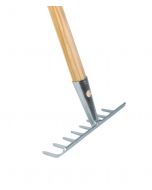 Tuinhark - 8 tanden - Verzinkt - 20 cm - Essenhouten steel - 160 cm 