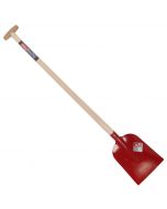 Betonschop - Gehard staal - Rood - Essenhouten steel - 100 cm