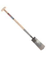 Draineerspade - Blank gepolijst - Met opstapje - Essenhouten steel - 76 cm