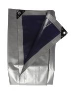 Tarpaulin 210gr/m2 - 4 x 5 m, gray/blue