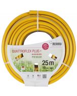 Gele slang 3/4 inch 25m quattroflex getricoteerd no torsion white plus
