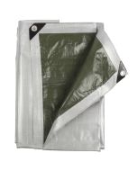 Dekzeil 140gr/m2 - 6 x 4 m, grijs/groen
