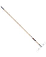 Tuinhark - 12 tanden - Verzinkt - 30 cm - Essenhouten steel - 160 cm