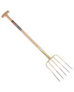 Mestvork - Professioneel - 5 tanden - Essenhouten steel - 85 cm