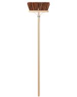 Bezem - Natuurvezel - 30 cm - Houten steel - 140 cm