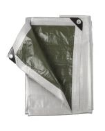 Dekzeil 140gr/m2 - 6 x 10 m, grijs/groen