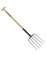 Mestvork - Professioneel - 5 tanden - Essenhouten steel - 85 cm