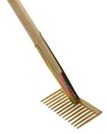 Asfalthark - 10 tanden - 25 cm - Gesmeed staal - Essenhouten steel - 160 cm