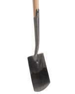 Spade - With neck and lip - Blank polished - Ash wood handle - 76 cm