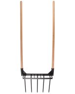 Weed fork - Compost fork - 5 tines - Wooden stems - 120 cm