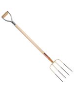Mestvork - 4 tanden - Essenhouten steel - 85 centimeter