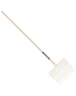 Paardenstalvork - Polycarbonaat - Essenhouten steel - 140 centimeter