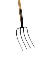 Mestvork - Professioneel - Vaste veer - 4 tanden - Essenhouten steel - 85 cm
