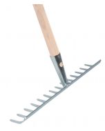 Tuinhark - 14 tanden - Verzinkt - 35 cm - Essenhouten steel - 160 cm