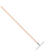 Tuinhark - 12 tanden - Verzinkt - 30 cm - Essenhouten steel - 160 cm