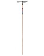 Garden rake - Forged - Professional - 12 teeth - Ash wood handle - 160 cm