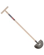 Graskantsteker - Met opstapje - Verzinkt - Essenhouten steel - 100 cm