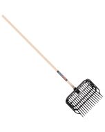 Paardenstalvork - Korfmodel - Essenhouten steel - 140 centimeter