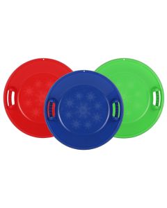 Sneeuwglijschotel - Kunststof - Met handvatten - Blauw/Rood/Groen