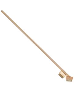 Weed brush - Includes spare brush - Steel bristles - Wooden handle - 140 cm