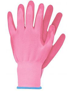 Werkhandschoenen - Roze - Latex - Maat S