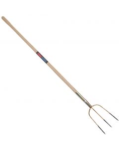 Hooivork - 3 tanden - Met veerbus - Essenhouten steel - 165 cm