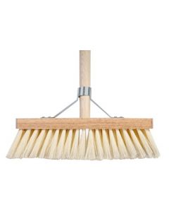Kamerveger - Fiber - 30 centimeter - Houten steel - 150 centimeter