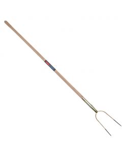 Hooivork - 2 tanden - Met veerbus - Essenhouten steel - 135 cm