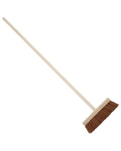 Coconut broom - Soft bristles - Wooden handle - 120 centimeters