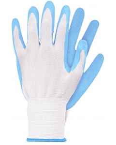 Werkhandschoenen - Lichtblauw - Latex - Maat M