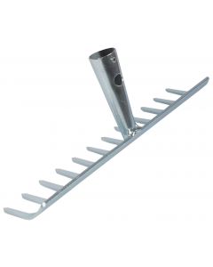 Garden rake - 12 teeth - Galvanized - 30 cm - Without handle
