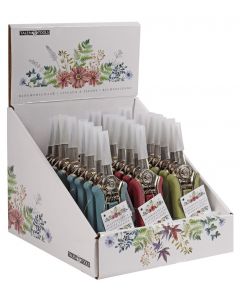 Bloemenschaar - Trendy kleur - Rubberen greep - 16,5 cm - Display - 24 stuks