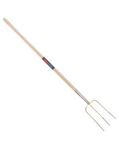 Mestvork - 3 tanden - Essenhouten steel - 130 centimeter