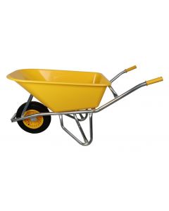 Kruiwagen - Professioneel - Geel - Verzinkt - Anti-lek - 100 liter