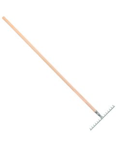 Tuinhark - 14 tanden - Verzinkt - 35 cm - Essenhouten steel - 160 cm