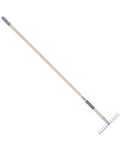 Tuinhark - 12 tanden - Verzinkt - 30 cm - Essenhouten steel - 160 cm