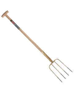 Mestvork - Professioneel - Vaste veer - 4 tanden - Essenhouten steel - 100 cm