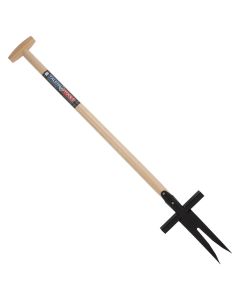 Zuringsteker - Distelsteker - 2 tanden - Essenhouten steel - 85 cm