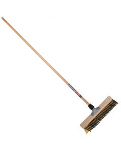 X-bezem - Binnenbezem - Kokos - Met dul - 40 cm - Houten steel - 160 cm