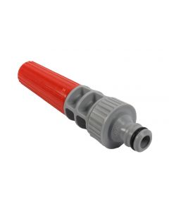 Regelbare spuit met nippel (pvc) op kaart